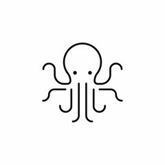octopus squid sea animal icon