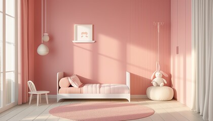 Interior of Pink Bedroom for Girls 🛏️👧💕 | Adorable and Girly Room Design