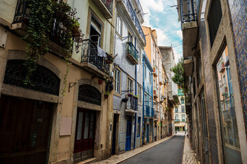 narrow street in the heart of Lisbon