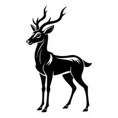 Gazelle Vector SVG silhouette illustration, laser cut, Gazelle Clipart