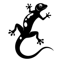 Gecko Vector SVG silhouette illustration, laser cut, Gecko Clipart