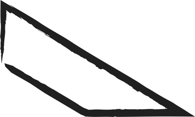 Square brush strokes geometric shape. Design elements