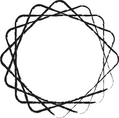 Square brush strokes geometric shape. Design elements