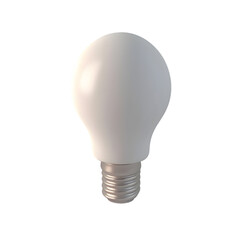 3D rendering a white light bulb