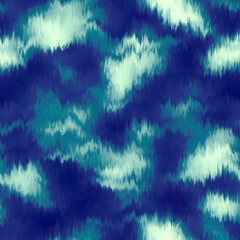 Water blur degrade alcohol ink texture background. Seamless liquid flow stripe effect. Distorted tie dye wash variegated fluid blend. Repeat ombre pattern for sea, ocean, nautical maritime backdrop