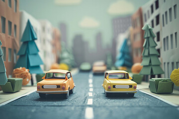 The paper cars in the urban, Generative Ai