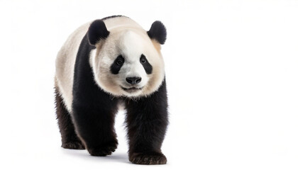 adult giant panda - Ailuropoda melanoleuca - is a bear species endemic to China, black and white...