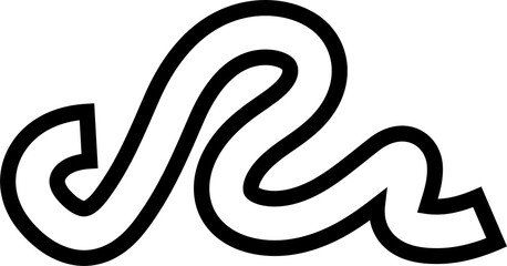 Obraz premium Lines bold curved. Design elements