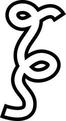 Lines bold curved. Design elements