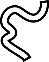 Lines bold curved. Design elements