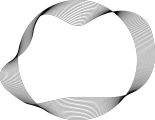 Dynamic lines circle shape. Concept digital, technology, modern