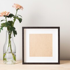 Spring home decoration, blank picture frame