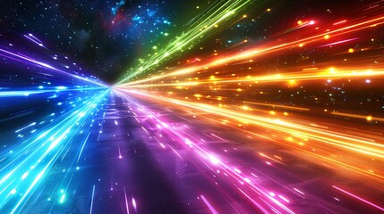 Fototapeta premium Business data analytic with intelligent software isolated in dark background, with glowing colorful line of transportation, concept of technology business and network