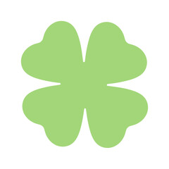 lucky charm green clover shamrock plant irish luck flat icon sxmbol vector