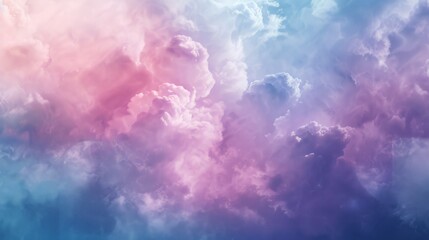 A colorful sky with clouds of pink, purple and blue - obrazy, fototapety, plakaty