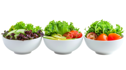 Yummy salad bowls