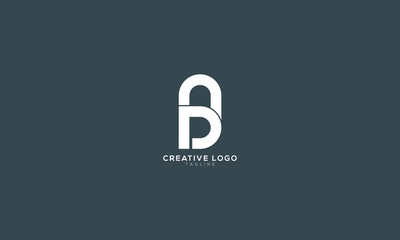 AD DA Abstract initial monogram letter alphabet logo design