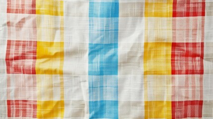 Vibrant Contrasts: A Colorful Checkered Pattern with a Central Blue and Yellow Square.