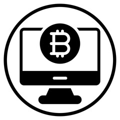 Fototapeta premium computer glyph icon