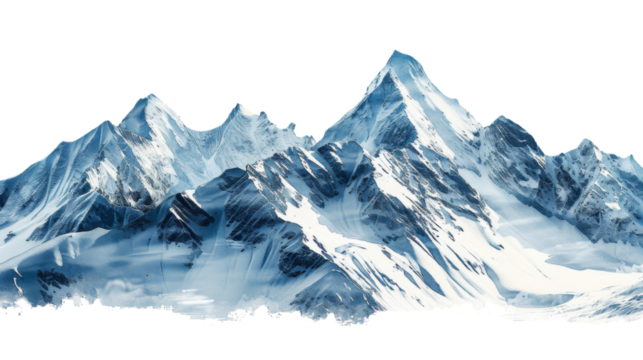 Majestic mountain peaks with snow-capped summit