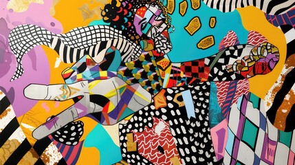 Naklejka premium Pop Art, Generative AI