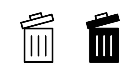 Trash icon vector isolated on white background. trash can icon. Delete icon vector