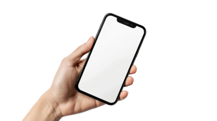 Hand holding smart phone 