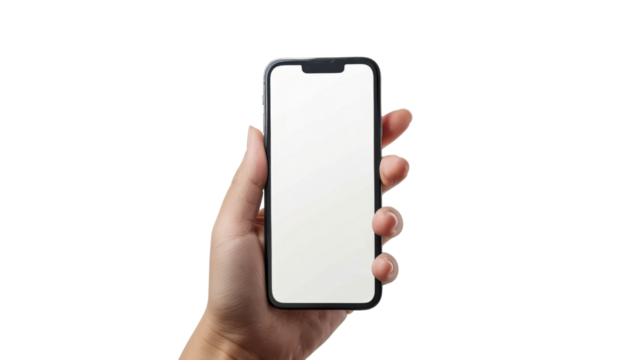 Hand holding smart phone 