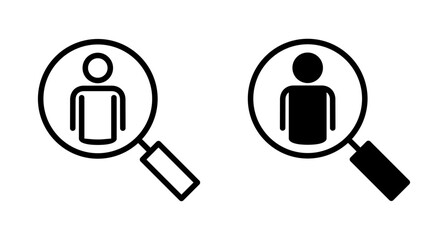 Hiring icon vector isolated on white background. Human resources concept. Recruitment. Search job vacancy icon. Hire. Find people icon