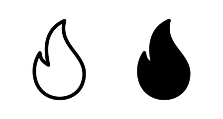 Fire icon vector isolated on white background. Fire flame icon template. Fire flames symbol vector