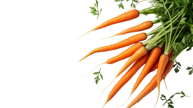 Fresh orange carrots