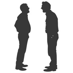 silhouette boss shouts at employee full body black color only