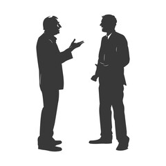 silhouette boss shouts at employee full body black color only