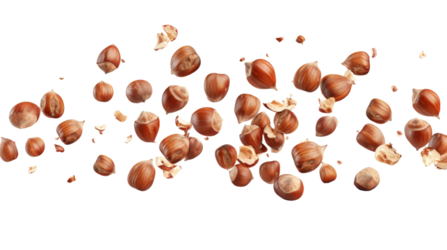 Falling hazelnuts
