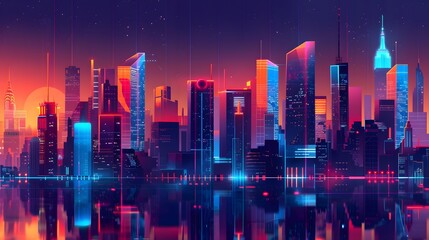 futuristic night city