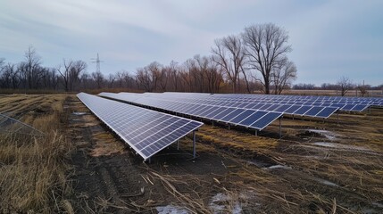 Community cooperative investing in a local solar farm, collectively supporting and benefiting from clean energy