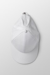 Baseball cap, streetwear fashion in white realistic design