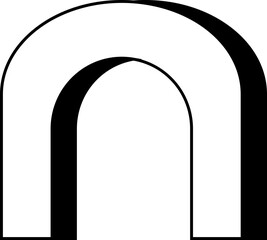 arch minimal geometric shapes outline