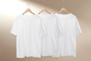 White oversized t-shirt, simple unisex apparel design set