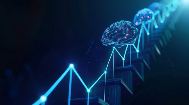 A graph showing the exponential growth of cognitive ability with the use of cognitive augmentation..