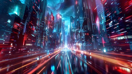 futuristic night city