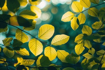 beautiful leaves for the background - generative ai