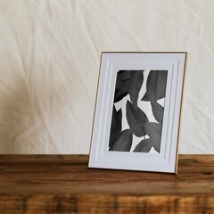 Black leaves artwork in beautiful frame