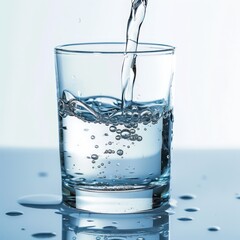 glass of pure spring water