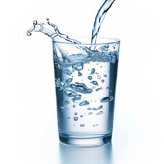 glass of pure spring water