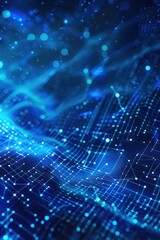 abstract futuristic data blue streams