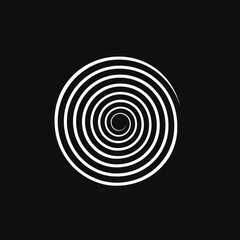 circular propagation logo design black background
