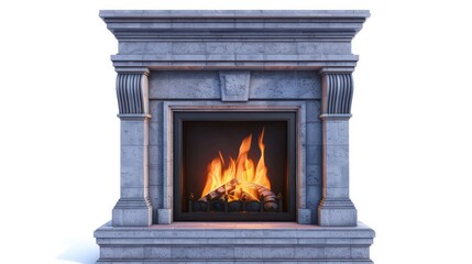 fire place isolated on white background