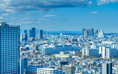 Fototapeta premium 川崎駅よりむ武蔵小杉方面 2024