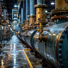 power plant Installation interior valves filters